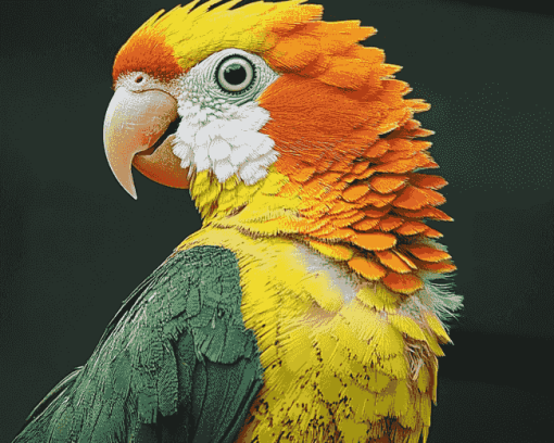 Caique Parrot Colorful Diamond Painting