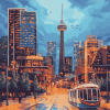 Calgary Cityscape Diamond Painting