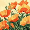 California Poppies Blossoms Diamond Painting