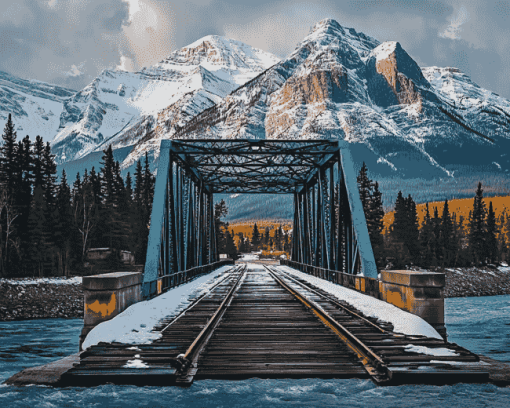 Canmore Mountain View Diamond Painting