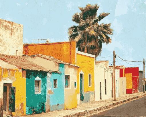 Cape Verde Streets Diamond Painting