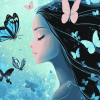 Cartoon Butterfly Girl Animation Diamond Painting