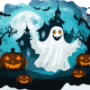 Cartoon Halloween Ghost Diamond Painting