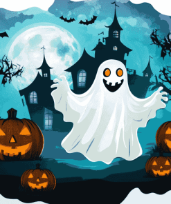 Cartoon Halloween Ghost Diamond Painting