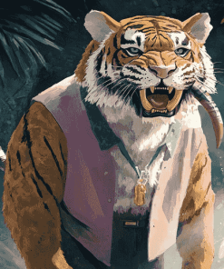 Cartoon Saber Tiger Diamond Painting