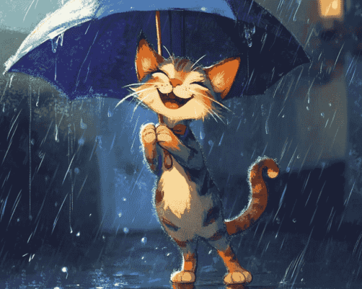 Cat Singing Animation Diamond Painting