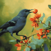 Catbird and Birds Diamond Painting