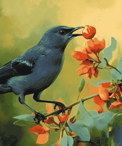 Catbird and Birds Diamond Painting