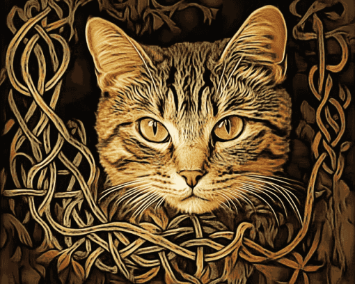 Celtic Knot Cat Diamond Painting