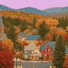 Charming Lake Placid Buildings Diamond Painting