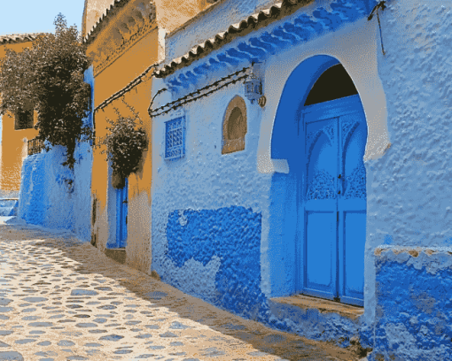 Chefchaouen Blue Door Diamond Painting