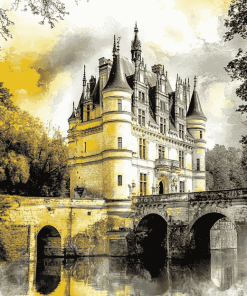 Chenonceau Castle in France Diamond Painting