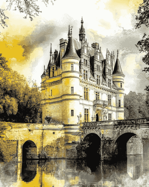 Chenonceau Castle in France Diamond Painting