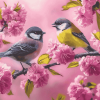 Cherry Blossom with Birds Diamond Painting