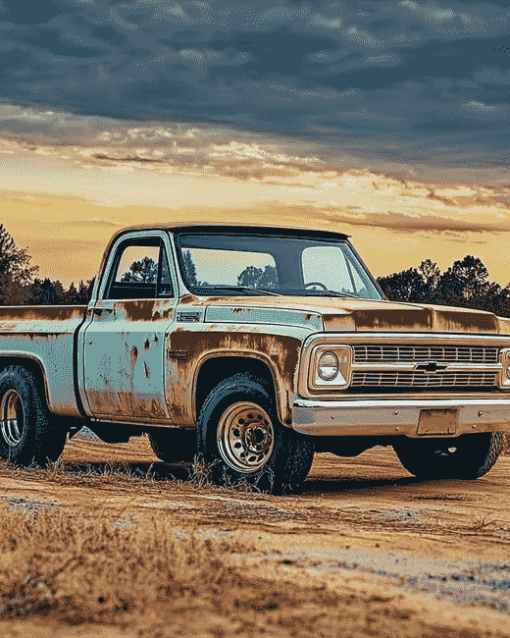 Chevy C10 Classic Truck Diamond Painting