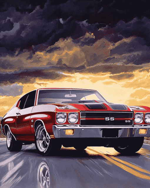 Chevy Chevelle SS Engines Diamond Painting