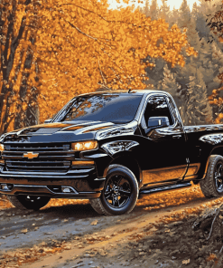 Chevy Truck with Powerful Engine Diamond Painting