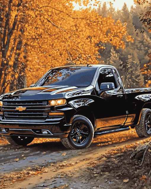 Chevy Truck with Powerful Engine Diamond Painting