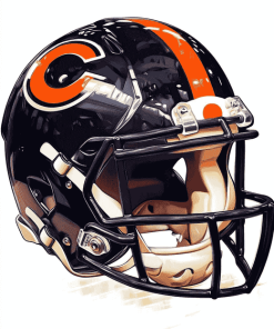 Chicago Bears Black Helmet Diamond Painting