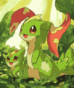 Chikorita Pokemon Anime Diamond Painting