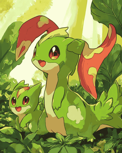 Chikorita Pokemon Anime Diamond Painting