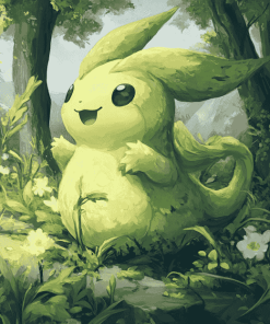 Chikorita Pokemon Diamond Painting