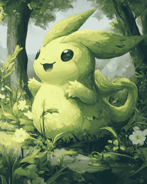 Chikorita Pokemon Diamond Painting