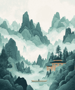 Chinese Mountains Diamond Painting