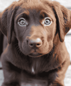 Chocolate Labrador Puppy Diamond Painting