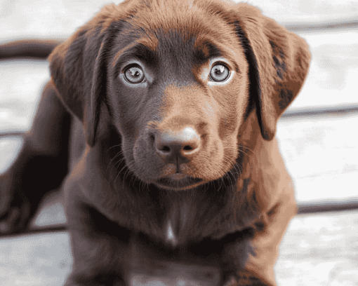 Chocolate Labrador Puppy Diamond Painting