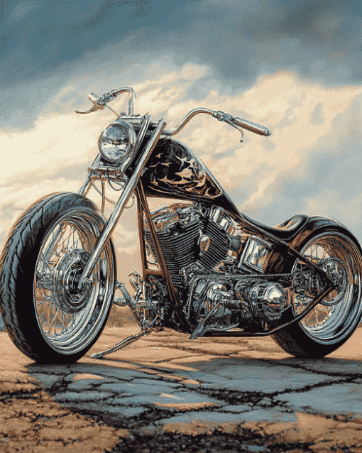 Chopper Motorbike Diamond Painting