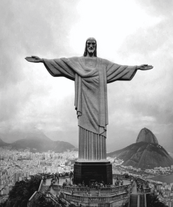 Christ The Redeemer Monochrome Diamond Painting