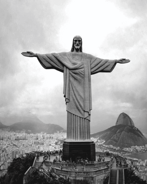 Christ The Redeemer Monochrome Diamond Painting