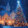 Christmas Church Cathedral Diamond Painting