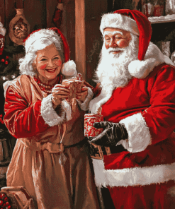 Christmas Mr and Mrs Claus Diamond Painting