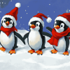 Christmas Penguin Animation Diamond Painting