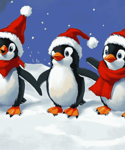 Christmas Penguin Animation Diamond Painting