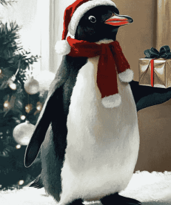 Christmas Penguin Birds Diamond Painting