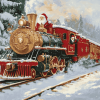 Christmas Santa Claus Train Diamond Painting