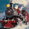 Christmas Santa Train Diamond Painting