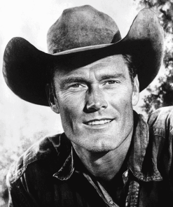 Chuck Connors Black and White Diamond Painting