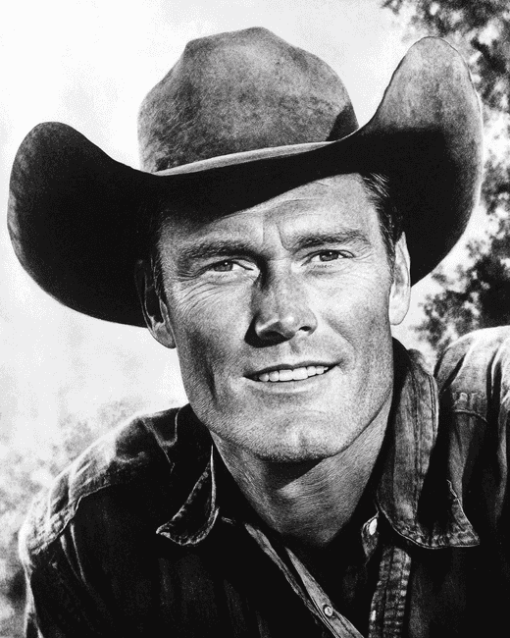 Chuck Connors Black and White Diamond Painting