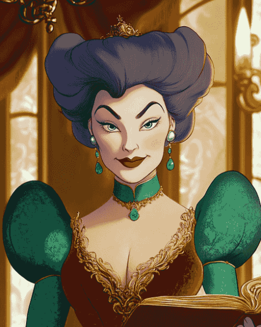 Cinderella Lady Tremaine Animation Diamond Painting