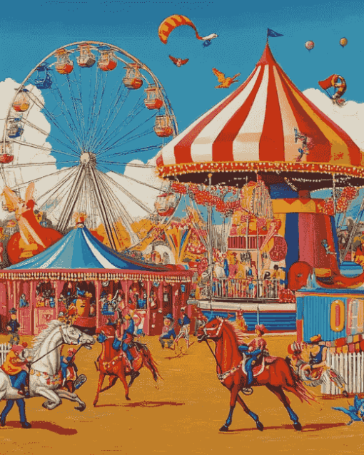 Circus Ferris Animation Diamond Painting