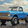 Classic Blue 1968 Chevrolet Truck Diamond Painting