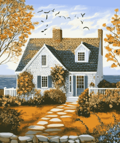 Classic Cape Cod House Diamond Painting