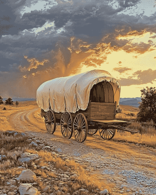 Classic Covered Wagon Diamond Painting