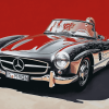 Classic Mercedes SL 300 Diamond Painting