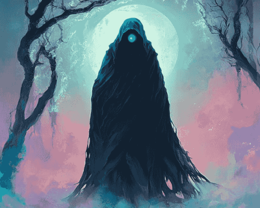 Cloaked Fantasy Figure Diamond Painting