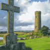 Clonmacnoise Cross Scenic Views Diamond Painting